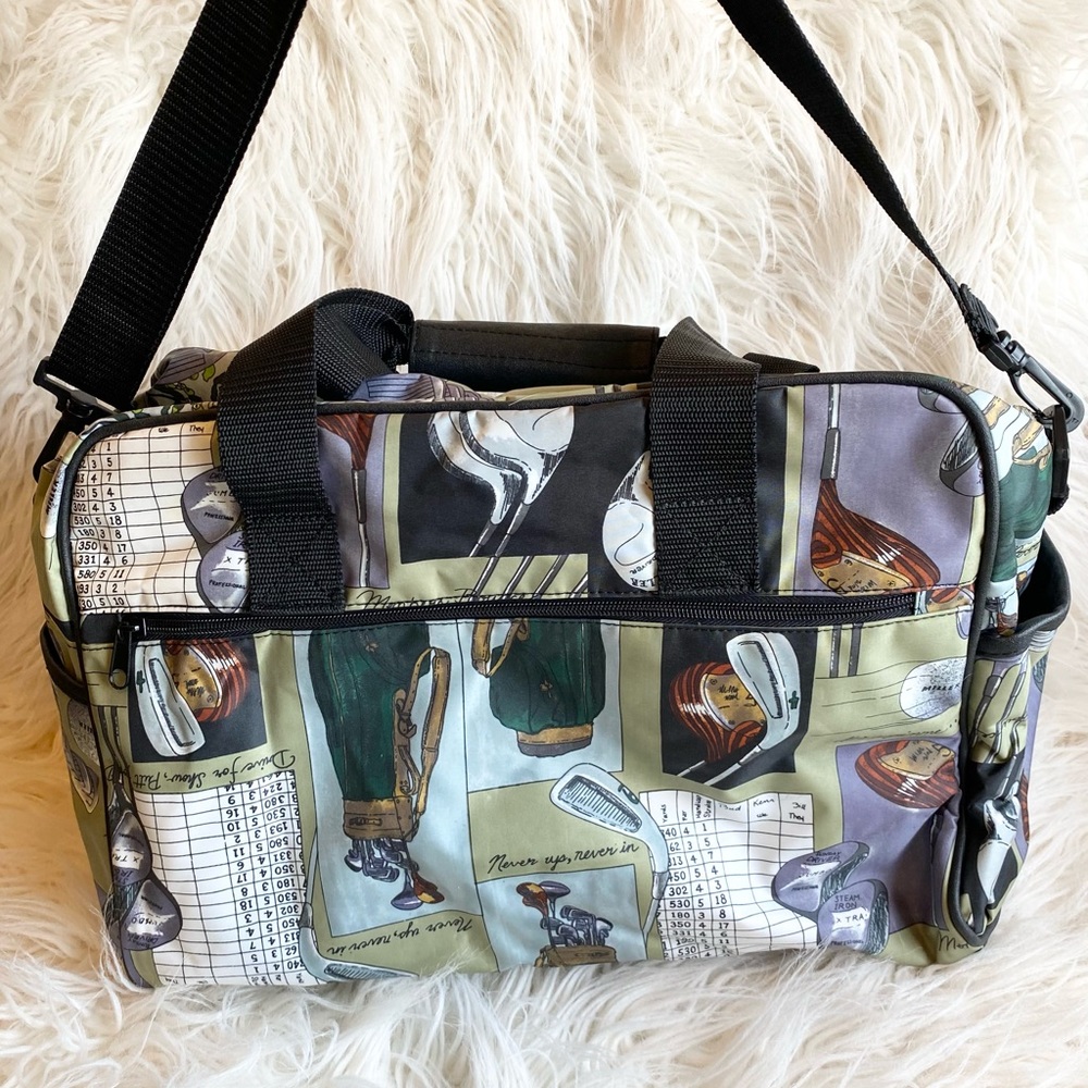 Nicole Miller Golf Themed Duffle Overnight Bag